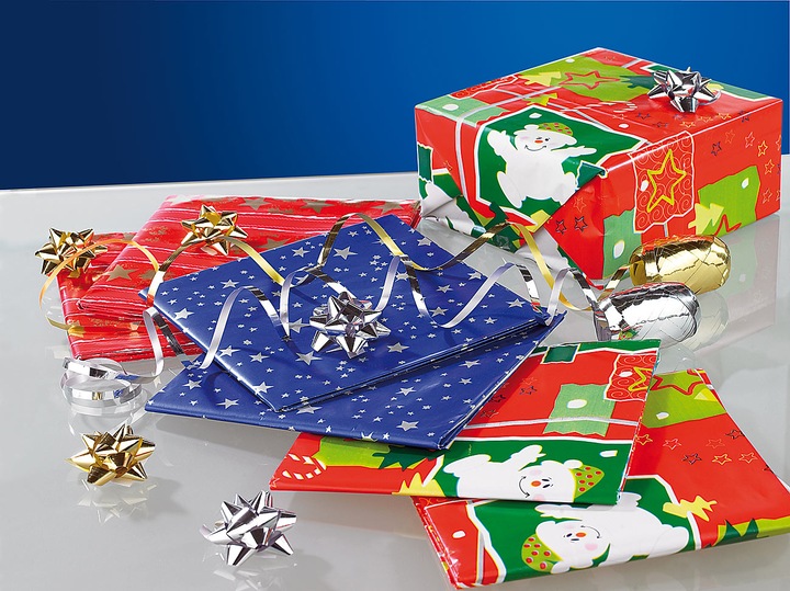 Immagine prodotto Infactory Set di 14 pezzi per confezionare regali di Natale (Carta da regalo, 14 x)