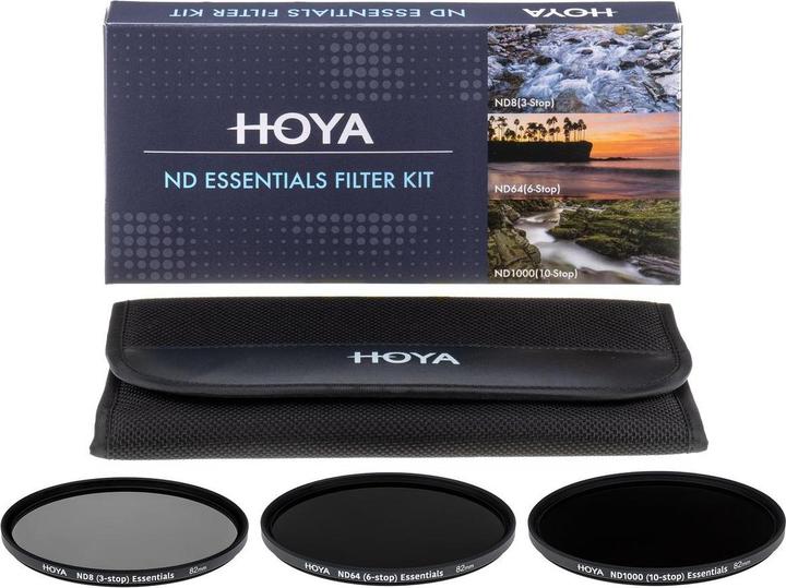 Produktbild Hoya 82mm ND Essentials Filter Kit 8/64/1000 (82 mm, ND- / Graufilter)