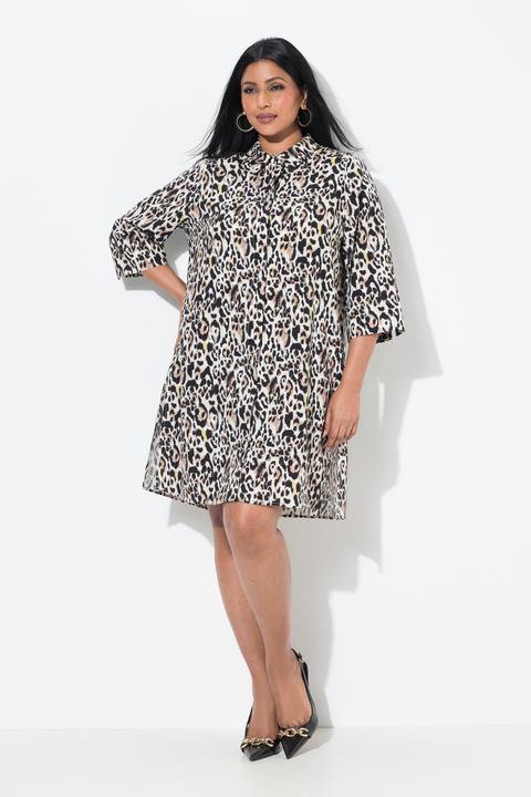 Produktbild Ulla Popken Lyocell-Longbluse, A-Linie, Hemdkragen, 3/4-Arm (46, 48)