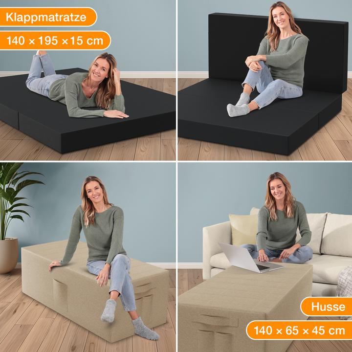 Actual product image Bestschlaf Folding mattress incl. cover & transport bag (140 x 195 cm, Foam core)