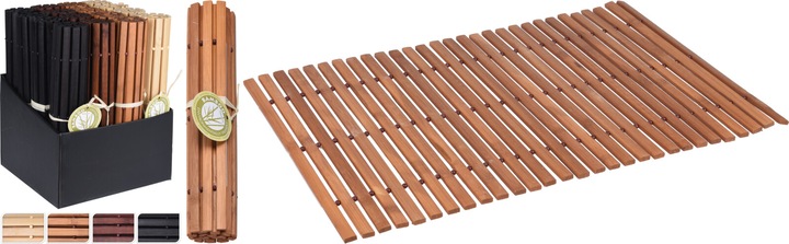 Produktbild Swiss Natura 4er-Set Tischset aus Bambus, schwarz, 30 x 45 cm