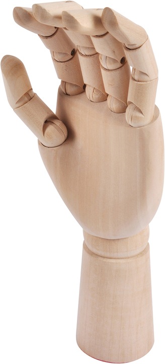 Actual product image Natura Punto Wooden hand with adjustable links, height 30 cm