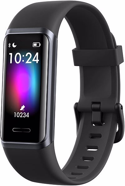 Newgen medicals Fitness-Armband mit Touchdisplay, Herzfrequenz, SpO2, App, IP68