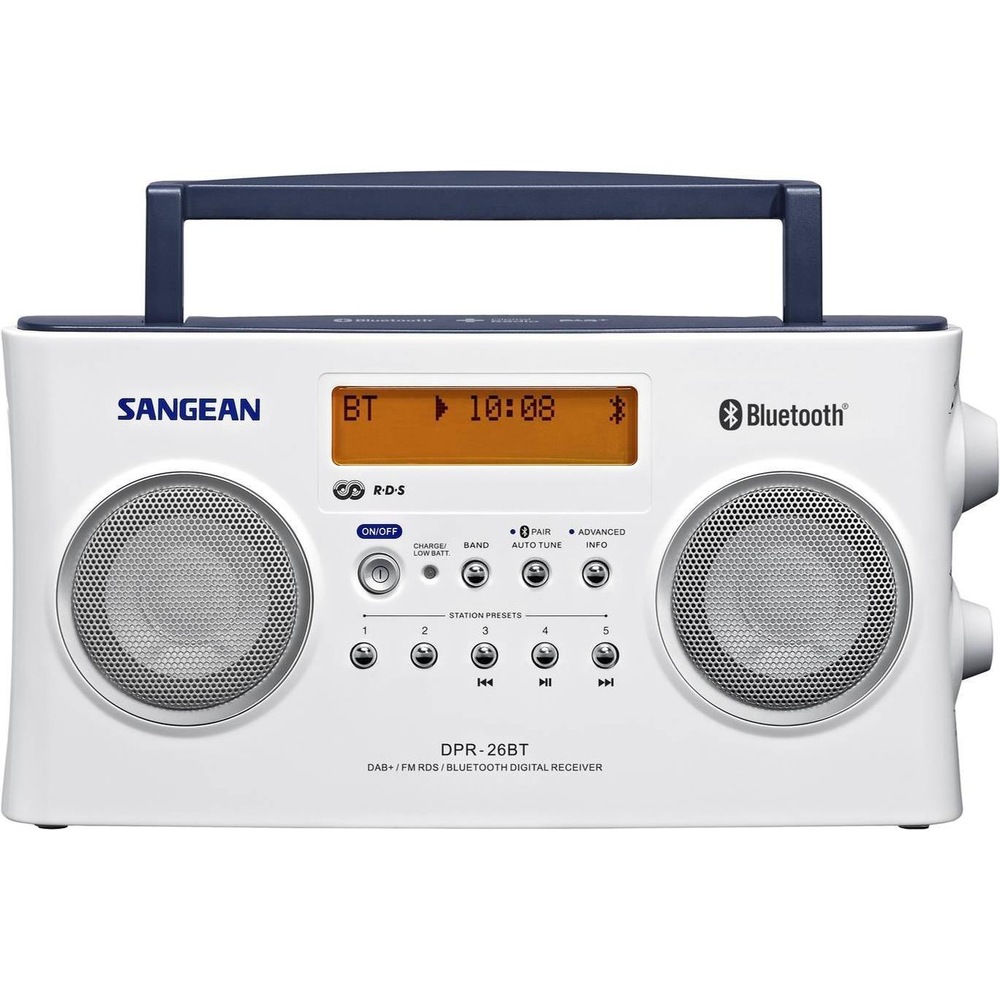 Sangean Dpr-26bt (FM, DAB+, Bluetooth), Radio, Weiss