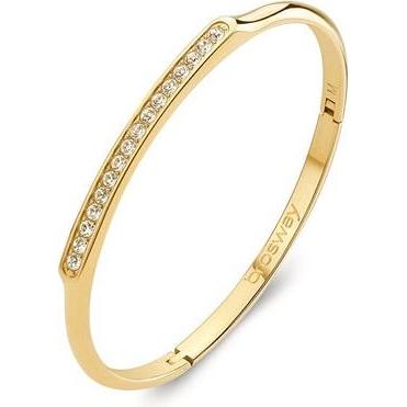 Brosway, Armschmuck, - Women's Gold Plated Solid Crystal Bracelet With You BWY57
