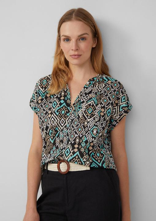 Immagine prodotto s.Oliver Bluse Leichte Baumwoll-Bluse mit All-over-Print (38)