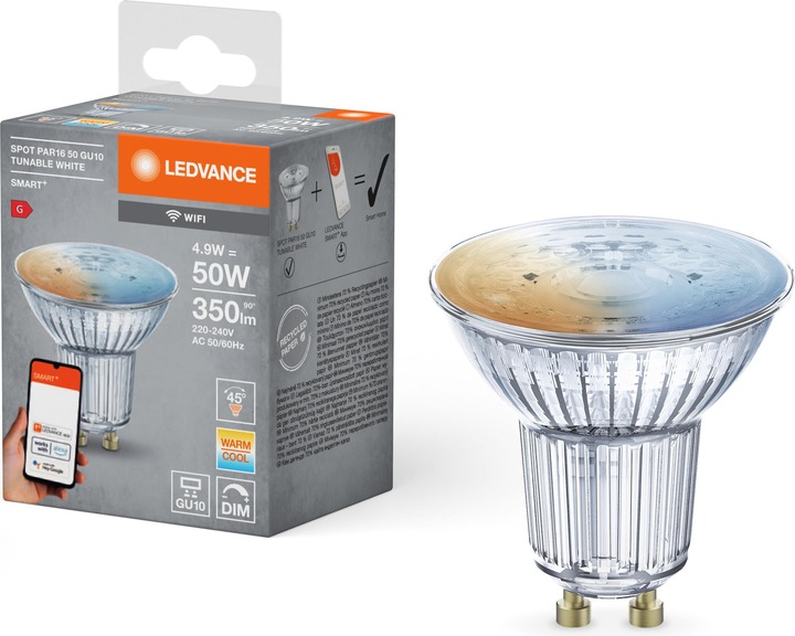 Produktbild Ledvance Smart+ Wifi Spot (GU10, 5 W, 350 lm, 1 x, G)