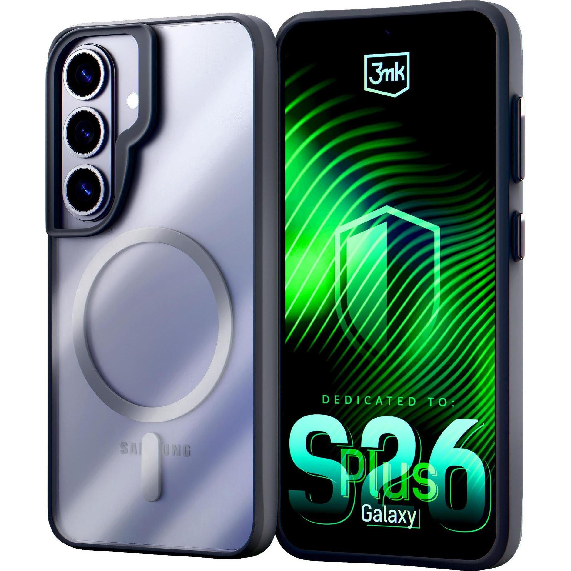 3Mk Trasparente/Nero Ochranný Kryt Satin Armor Magcase Pro Samsung Galaxy S26+ (Samsung Galaxy S26+), Cover Smartphone,