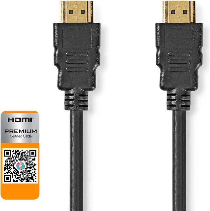 Actual product image Nedis Premium High Speed HDMI ™ Cable with Ethernet | HDMI™ Plug | HDMI™ Plug | 4K@60Hz | 18 (1 m, HDMI, 2.0b)