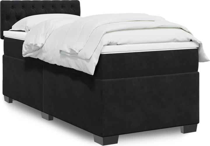 Actual product image vidaXL Bo x spring bed with mattress 120 x 190 cm velvet (120 x 190 cm)