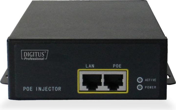 Actual product image Digitus Gigabit PoE++ injector 802.3bt power supply: 4/5 + 7/8 - and 3/6 + 1/2 - 10/100/1000Mbps max.5... (802.3at (PoE+), 95 W)