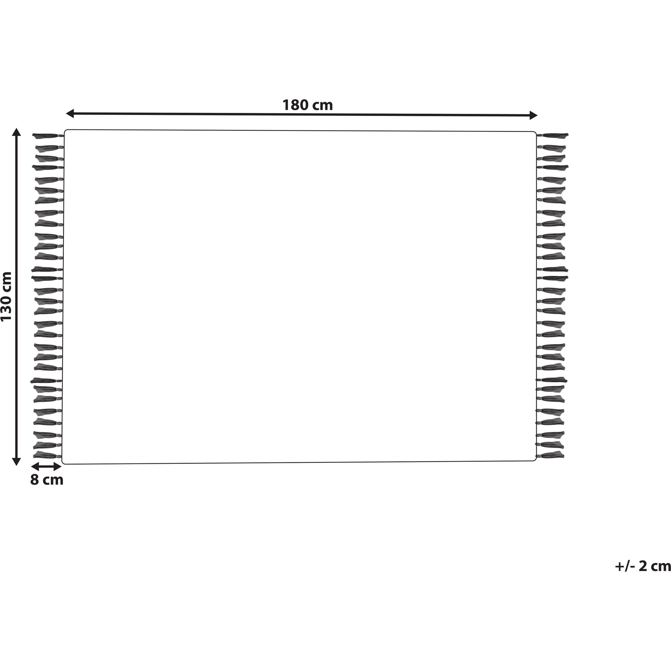 Thumbnail - Beliani, Decke, Decke Baumwolle beige / braun 130 x 180 cm orientalisches Muster CHINSURAH (130 x 180 cm)
