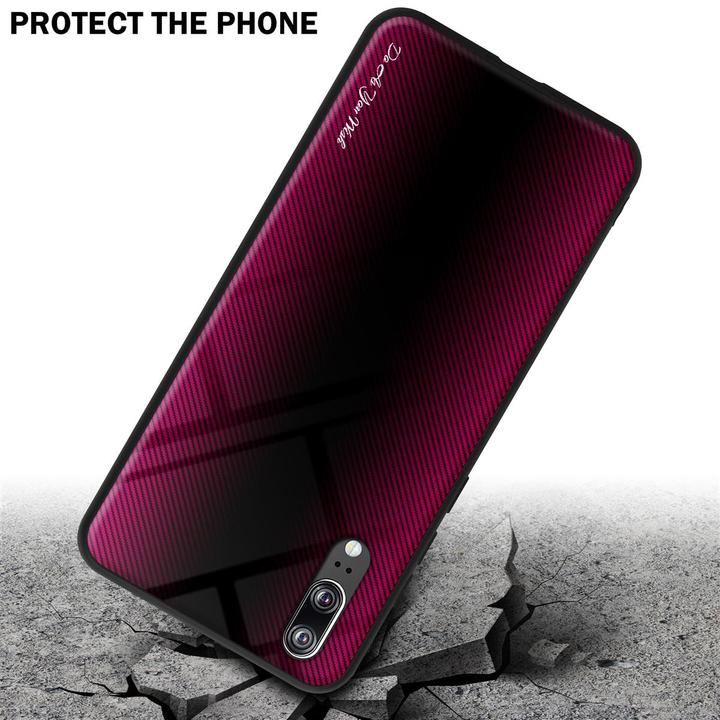 Actual product image Cadorabo TPU Striped Glass Cover (Cubot P20)