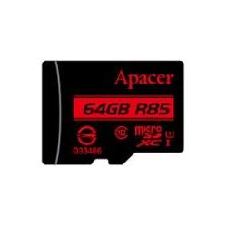 Apacer Flash-Speicherkarte (microSDXC-an-SD-Adapter inbegriffen) (64 GB, microSDXC, U1, UHS-I), Speicherkarte