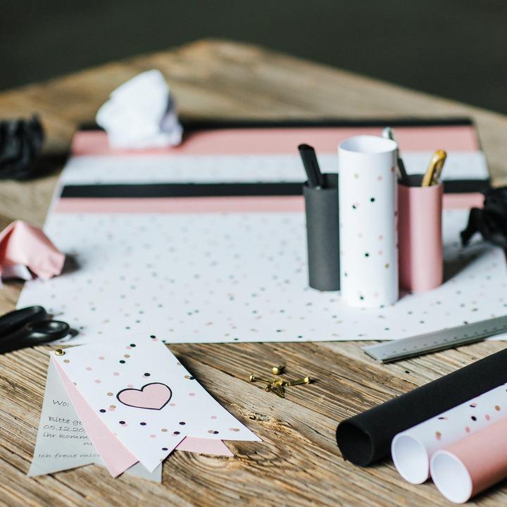 Produktbild MarpaJansen Motivkarton "Punkte rosa", 50 x 70 cm (250 g/m², 1 x)