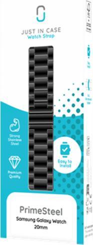 Actual product image Just in Case PrimeSteel Strap - Galaxy Watch 20mm - Black (20 mm, Stainless steel)