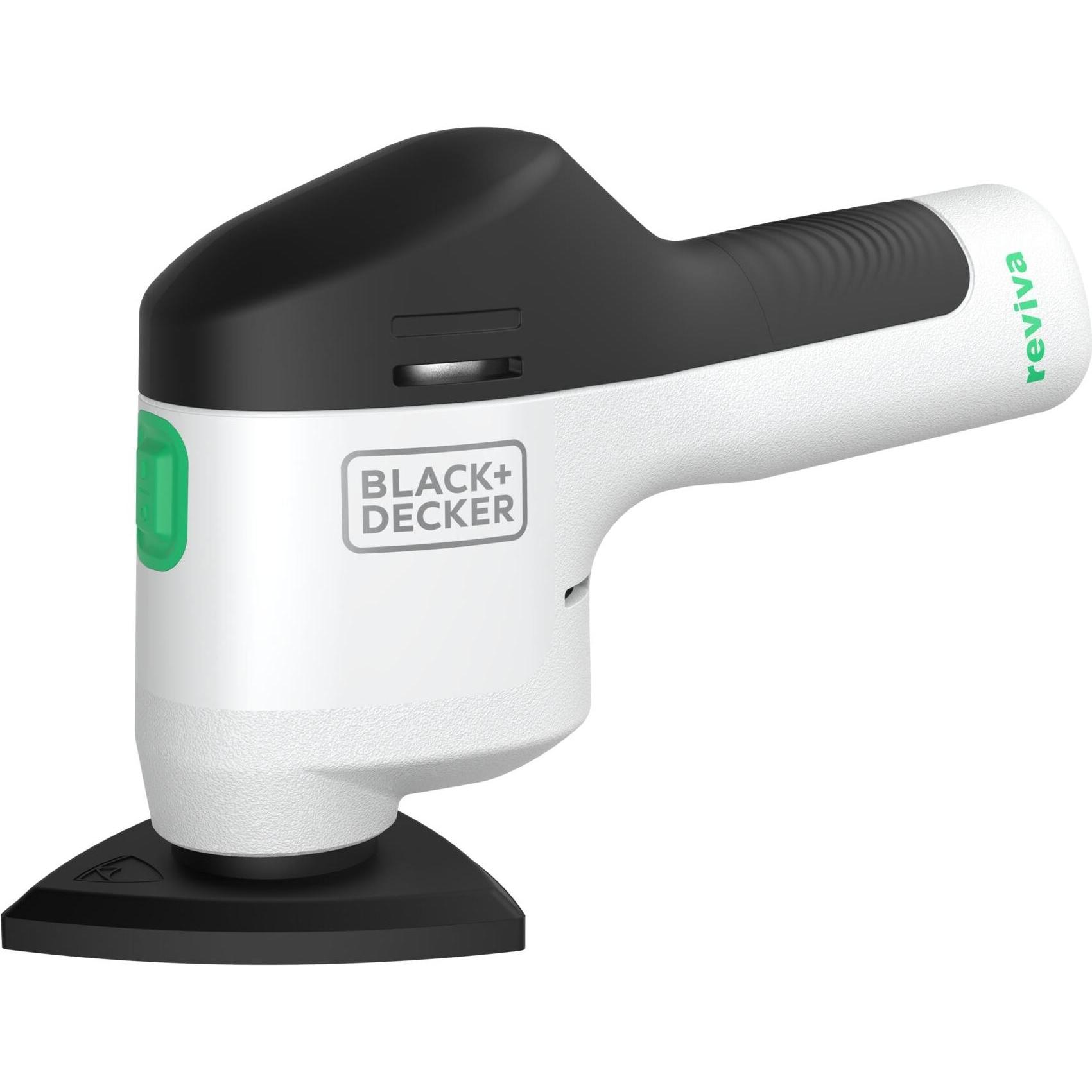 Black & Decker, Schleifmaschine + Poliermaschine, BLACK+DECKER reviva Akku-Deltaschleifer REVDS12C (Deltaschleifer)