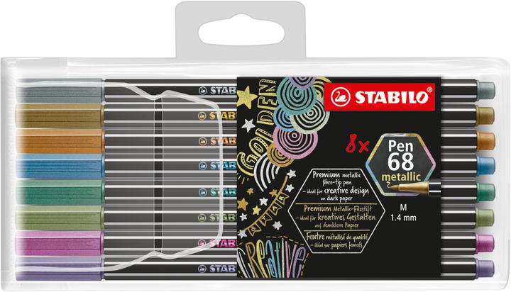 STABILO Pen 68 Premium Metallic-Filzstift (8 x)