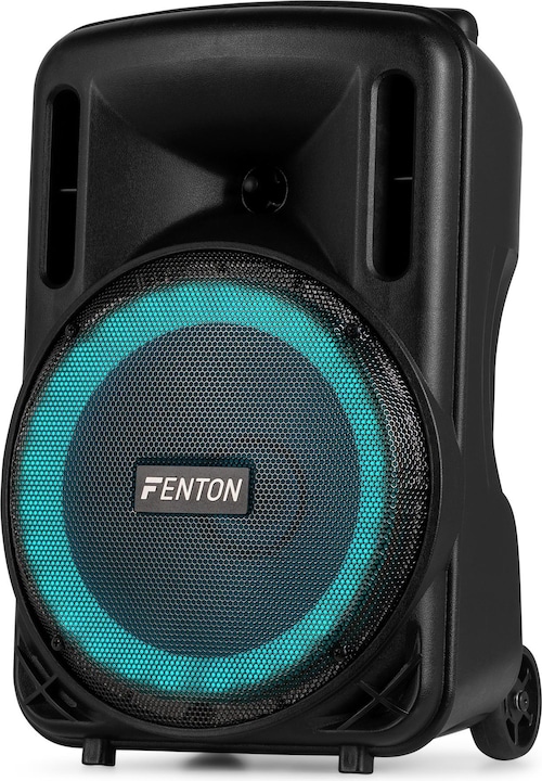 Produktbild Fenton Speaker Bluetooth - FT10LED MK2 karaoke box met LEDâ€™s, accu en microfoon - Voor (Aktiv)