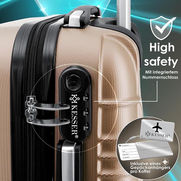 Image du produit Kesser Hartschalenkoffer mit Kofferwaage und Gepäckanhänger (84 l)