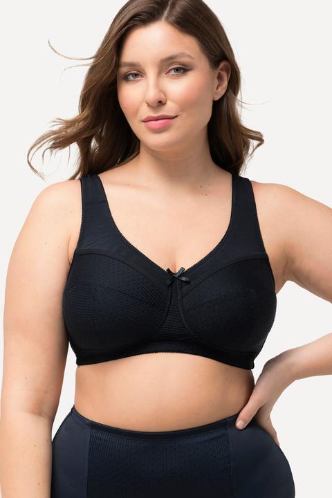 Actual product image Ulla Popken Jacquard Dot Wirefree Kelly Fit Support Bra (90 E)