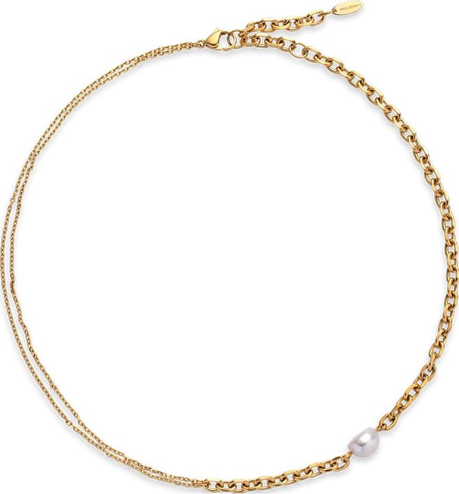 Paul Hewitt Treasure Halskette Gold mit Perle (Edelstahl, 45 cm)