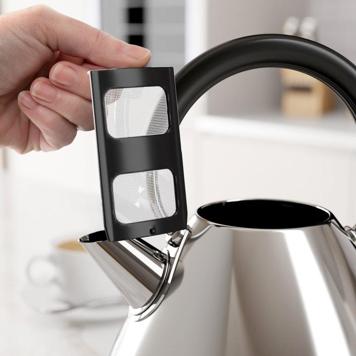 Produktbild Morphy Richards Venture Retro Pyramid, 1.5 L, 3000 W, Silver, Chrome, Stainless steel, Water level i (1.50 l)