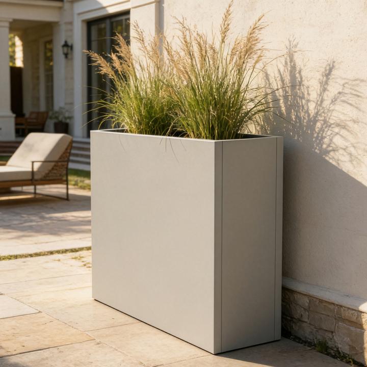 Produktbild Casa.Pro Pflanzkübel Vaargel 82x90x30 cm verzinkter Stahl Knoblauchbeige
