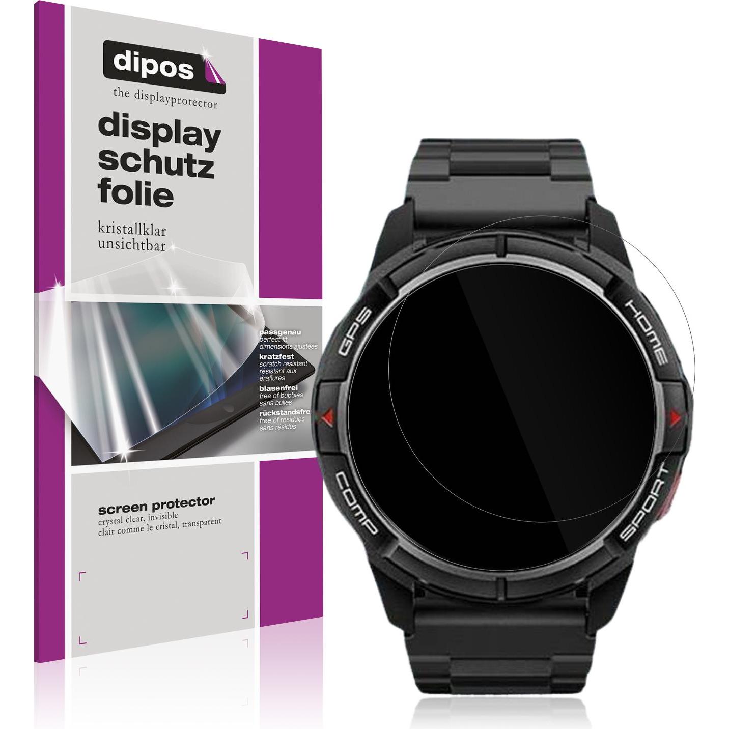 Dipos Schutzfolie Klar für Xiaomi Mibro GS Active, Smartwatch Schutzfolie, Transparent