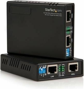 Actual product image StarTech Ethernet Extender Kit VDSL2 - LAN Network Extender 10/100 Mbits/s up to 1 km (Extender)