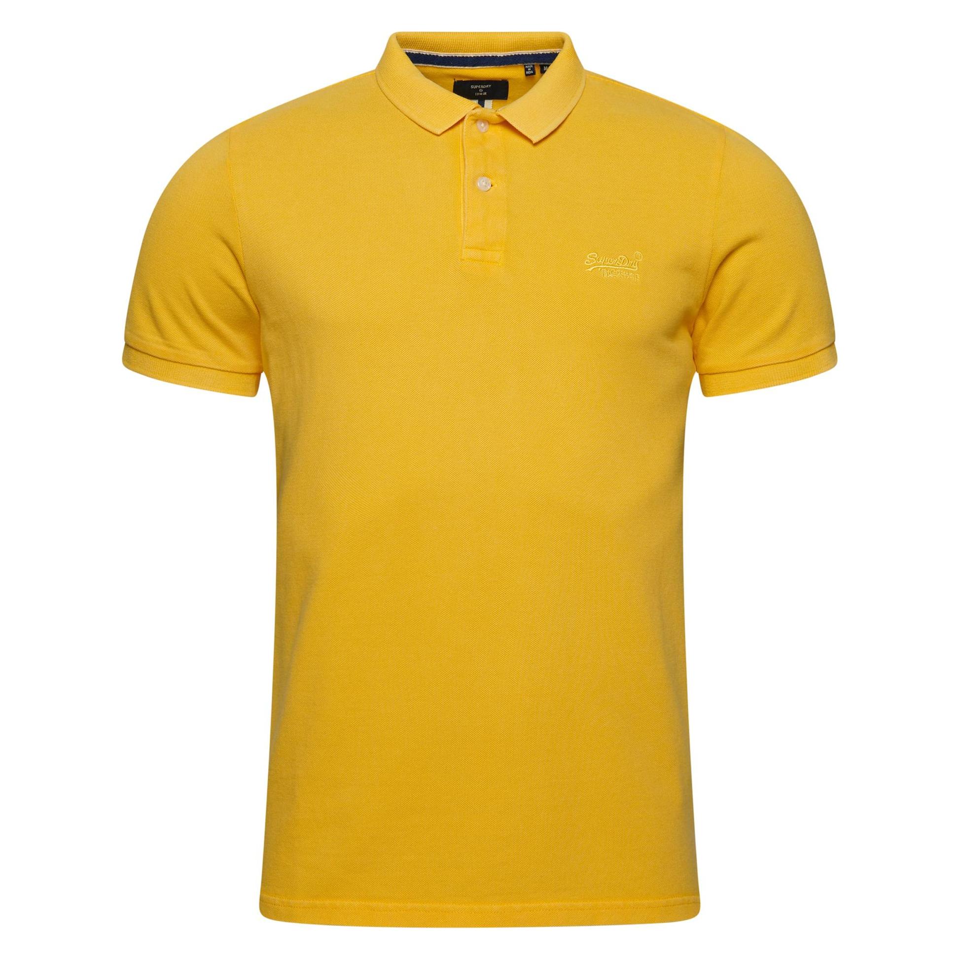 Superdry, Herren, Shirts, Destroyed Polohemd, Gelb, (L)