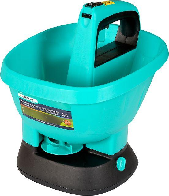 Produktbild Greenmill GR0032 Elektrischer Streuer Handstreuer Gartensämaschine Batteriebetrieben Drehzahlregulie