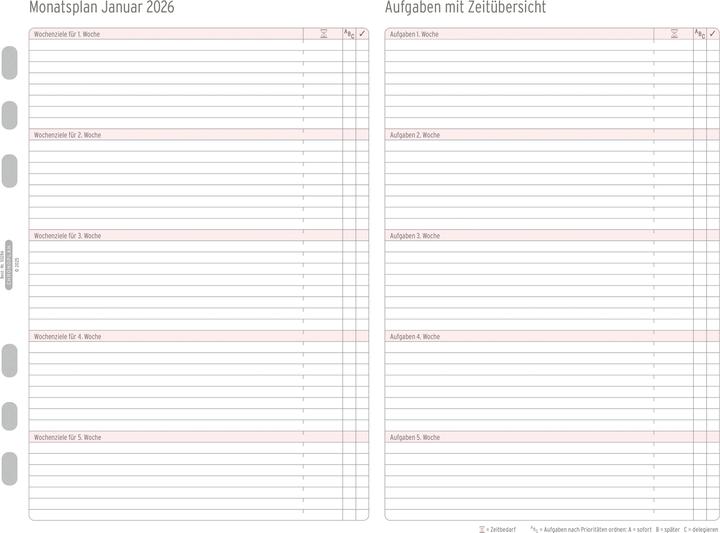 Actual product image Chronoplan Monatsplan (A5, 1 month / 2 pages)