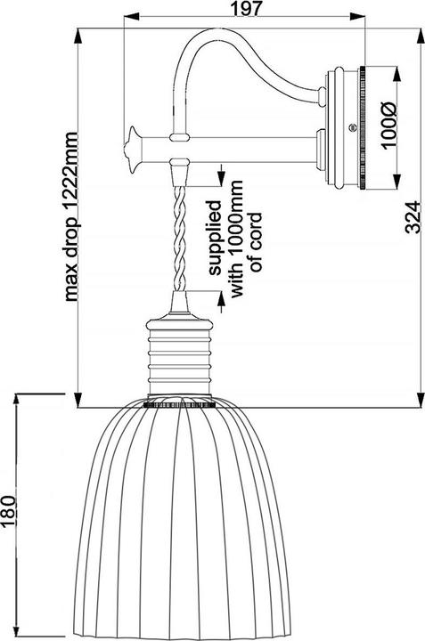 Produktbild Elstead Lighting Douille Wandleuchte E27 Schwarz-Messing poliert (E27, IP20)