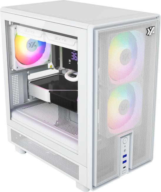 Produktbild xyz Boitier Mini Tour Micro ATX Atom RGB avec panneau vitré (Blanc) (mATX, Mini-ITX)