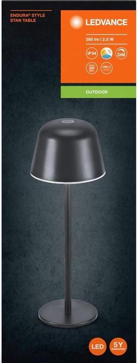 Produktbild Ledvance Endura Style Table CCT USB Dark Gray (200 lm)