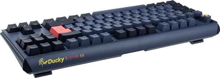 Actual product image Ducky One 3 Cosmic Blue TKL Gaming Keyboard, RGB LED - MX-Ergo-Clear (DE, Cable)