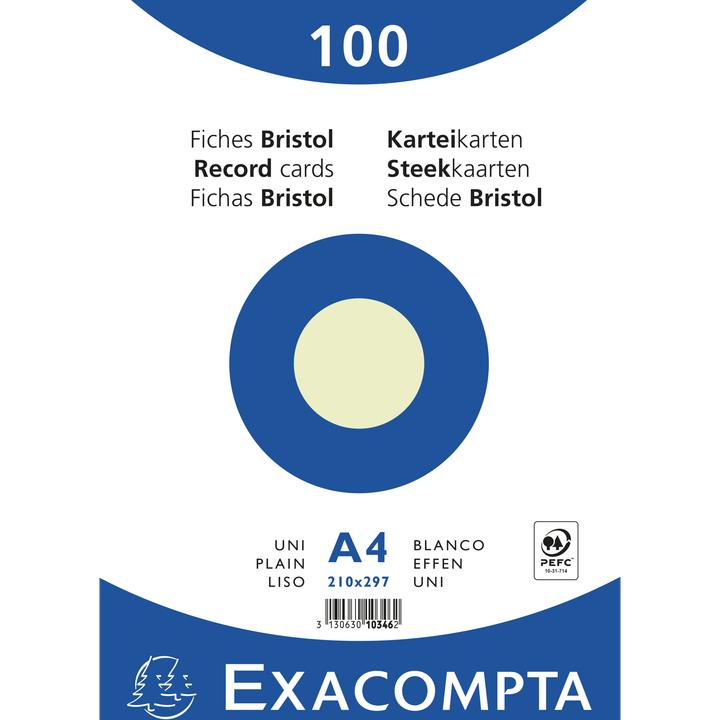 Produktbild Exacompta Karteikarten (210 x 297 mm, 205 g/m², 100 x)