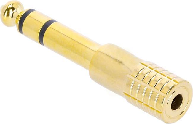 Produktbild Adam Hall 4 STAR A MF3 JM3 GOLD - Adapter Miniklinke female stereo auf 6,3 mm Klinke male stereo