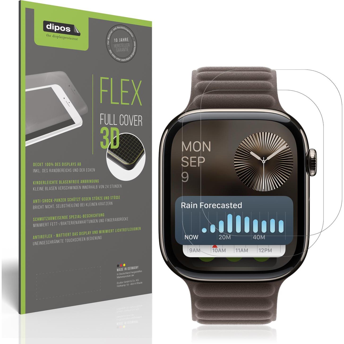 Dipos Full Cover Schutzfolie Matt, Smartwatch Schutzfolie, Transparent