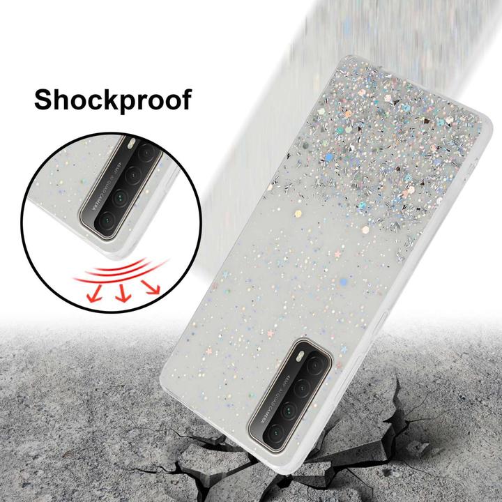 Actual product image Cadorabo Bumper Case for Huawei P SMART 2021 TPU funkelnder Glitter (Huawei P Smart (2021))