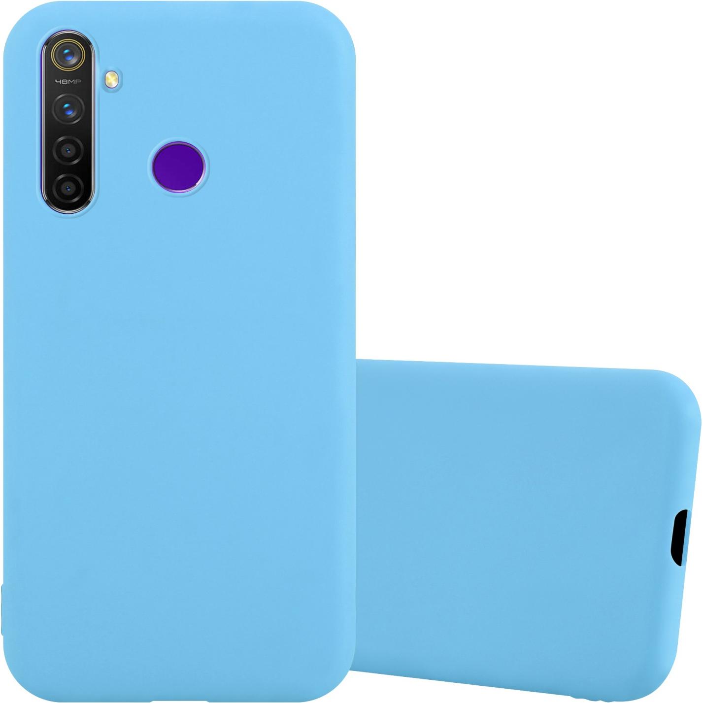 Cadorabo TPU Candy Hülle für Realme 5 / 5i / 6i / C3 (Realme C3, Realme 5, Realme 5i, Realme 6i), Smartphone Hülle, Blau