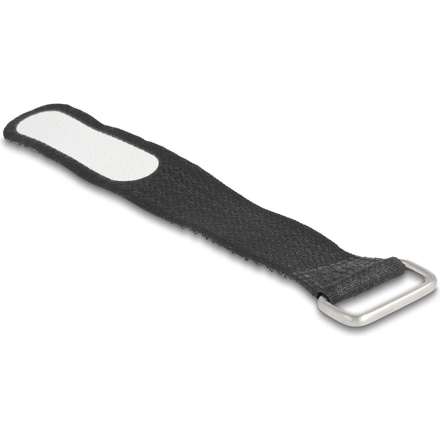 Delock, Kabelbinder, Klettkabelbinder Schwarz 127 mm x 20 mm 5 Stück (Klettkabelbinder, 127 mm, 5 Stk.)