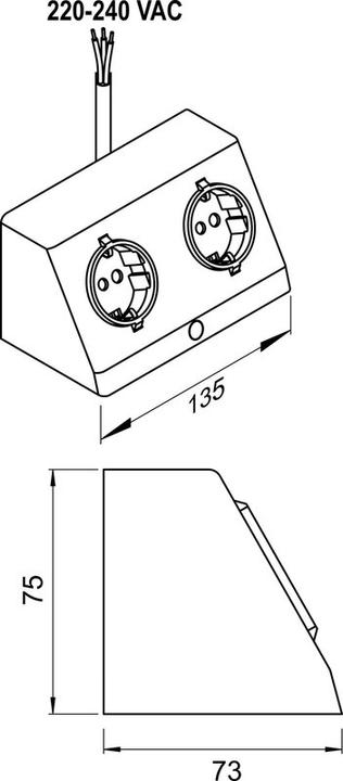Produktbild L&S Doppelsteckdosen Typ F DE 230 V