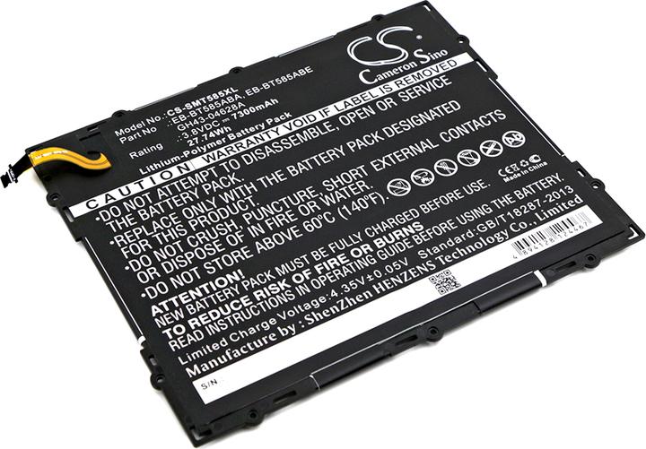 Image du produit NoName Batterie pour Samsung Galaxy Tab A 10.1 2016, 7300mAh, 3.8V