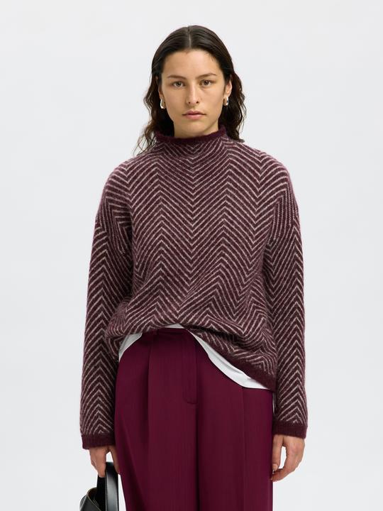 Produktbild Selected Fischgrät Wollgemisch Pullover (M)