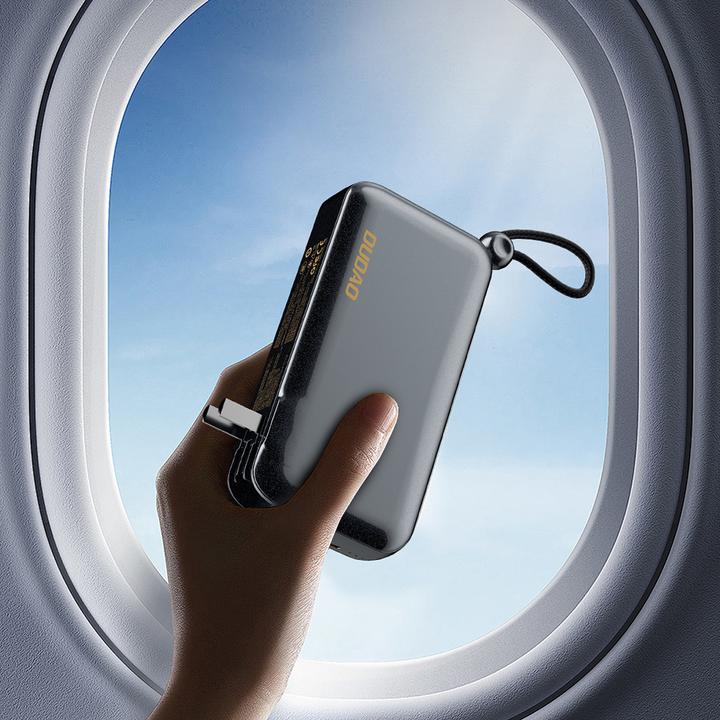 Actual product image Dudao K25 2in1 10000mAh 3-Plug Powerbank Charger - Grey (10000 mAh, 37 Wh)