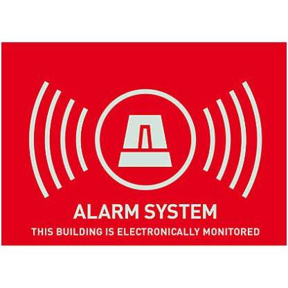 Abus, Einbruchschutz + Alarmanlage, Warnaufkleber (UK) Alarm 148 x 105 mm