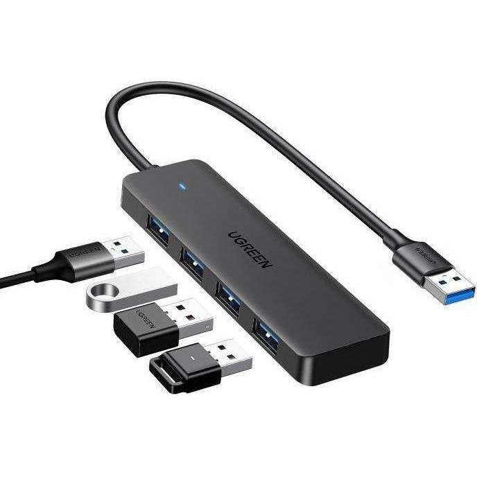 Thumbnail - Ugreen USB Hub (USB-A, 4 Ports), Dockingstation + USB Hub, Grau
