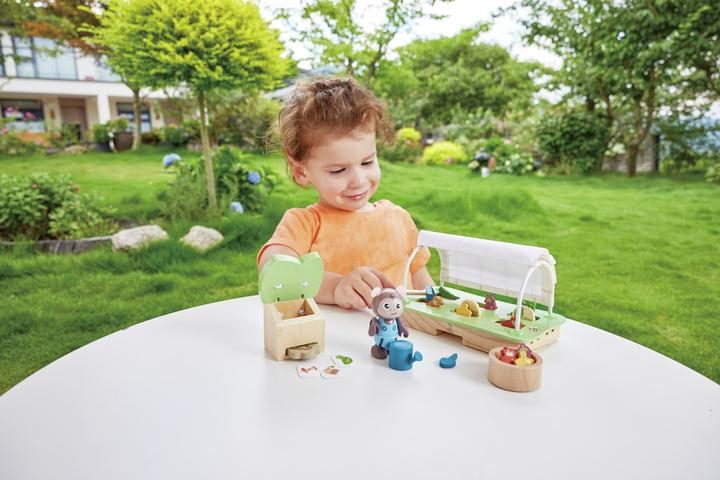 Actual product image Hape Organic Greenhouse Play Figure Set